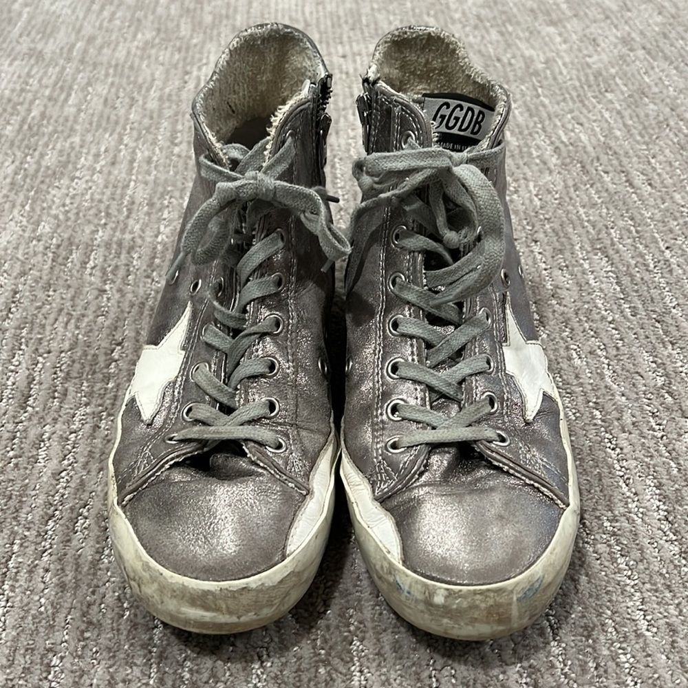Golden Goose Francy suede high-top sneakers Silver